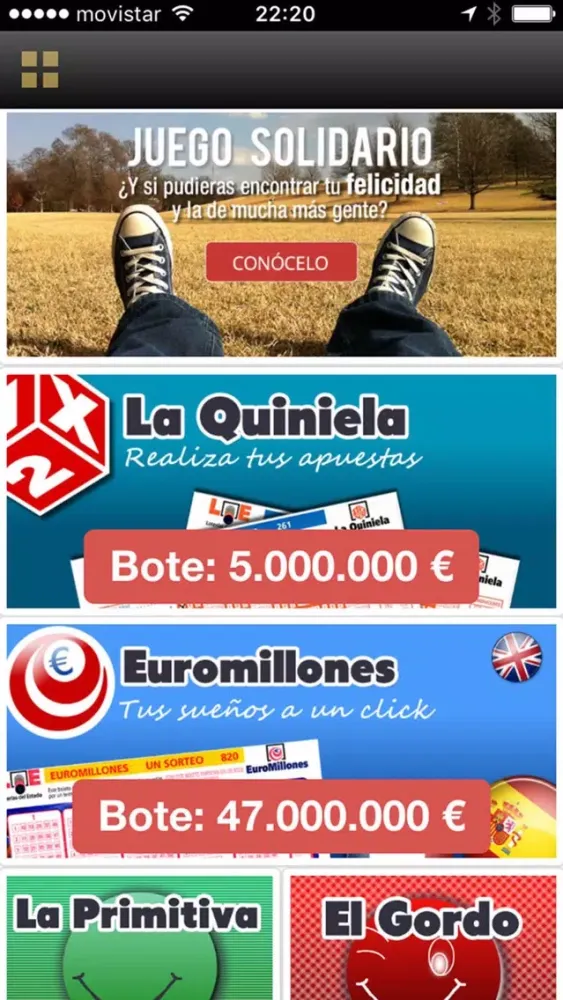 Captures d'écran de BOC Apuestas