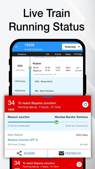 صور Where is My Train: Live Status