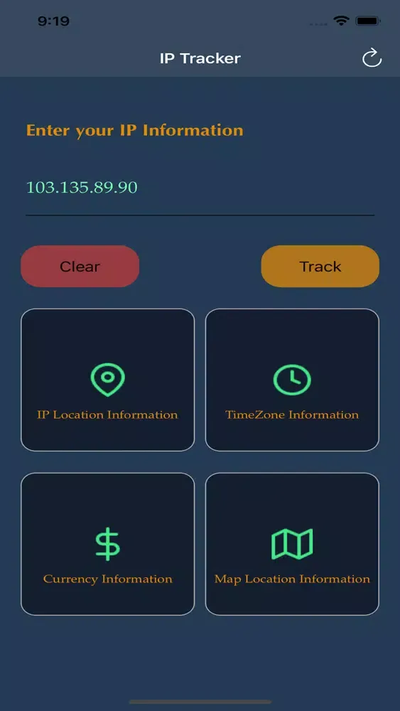 Tangkapan layar IP tracker - ISP
