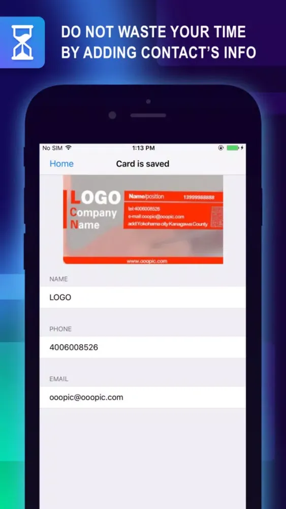 Business Card Holder: Contacts Screenshots