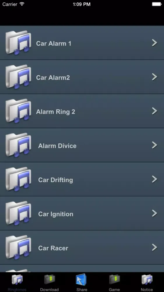 Zrzuty ekranu Car Ringtones Cool