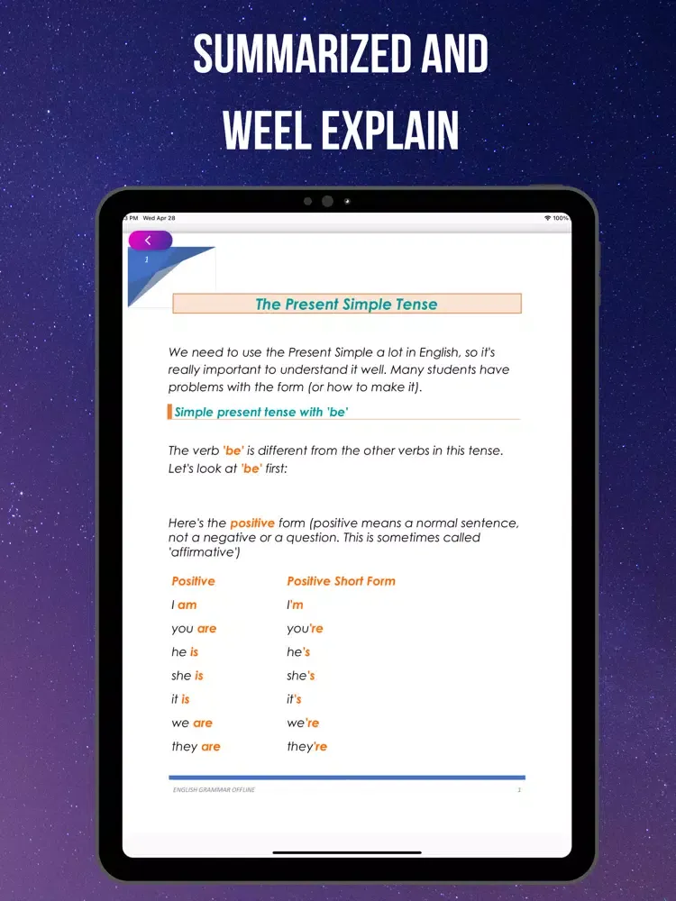 Zrzuty ekranu English Grammar For ESL iPad 
