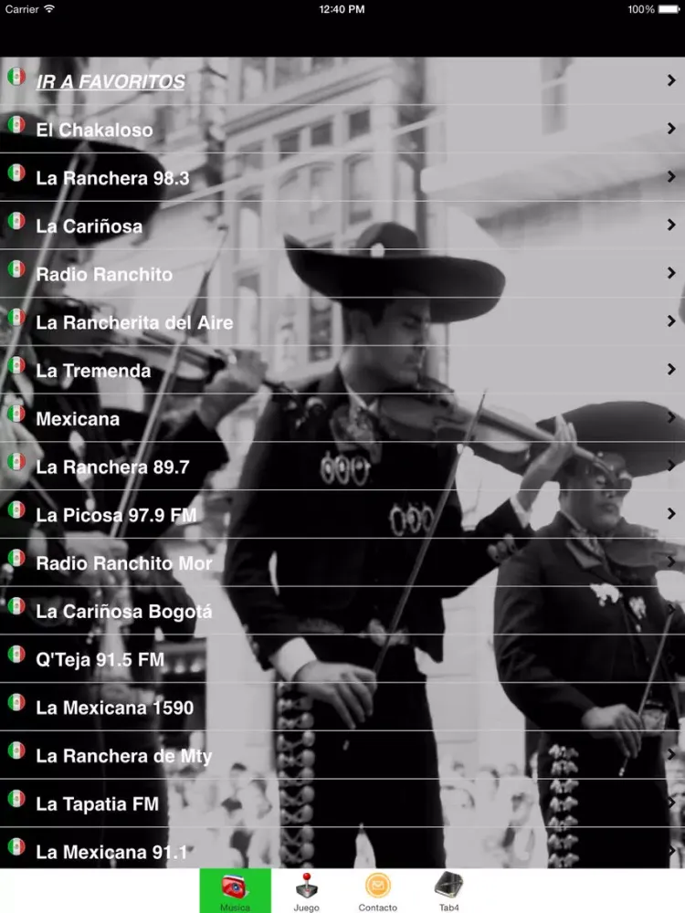Capturas de tela do Musica Ranchera y radios ranchero gratis online iPad 