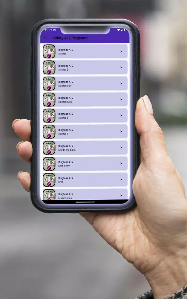 Galaxy A12 Ringtones App Screenshots