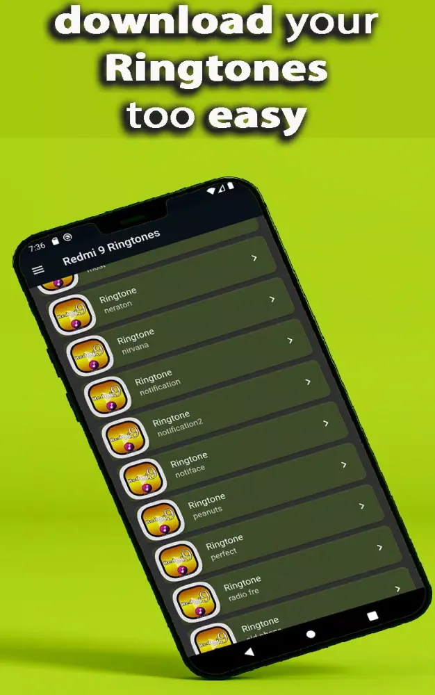 Redmi Note 9 Ringtone App Screenshots