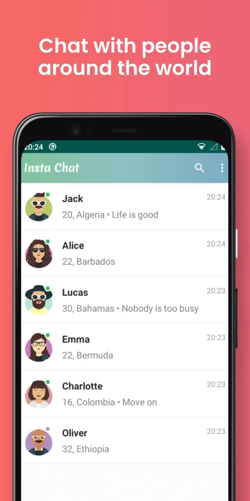 Insta Chat Screenshots