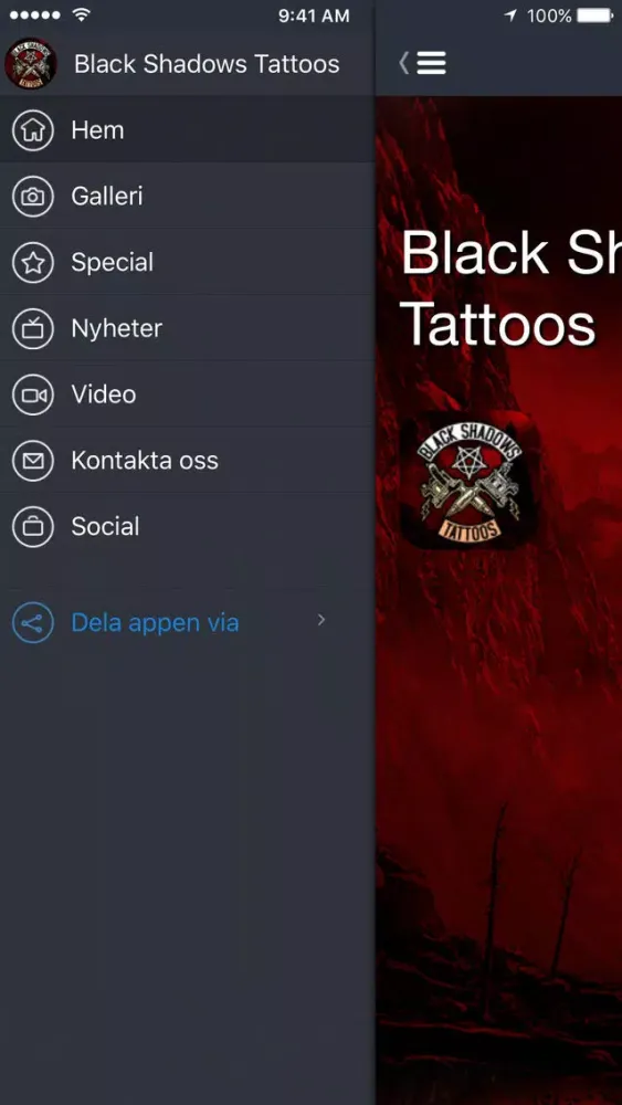 ภาพหน้าจอของ Black Shadows Tattoos