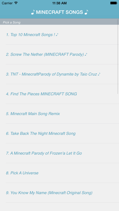 Cool Songs App For Minecraft (Fun Parodies - Sounds and Music) স্ক্রিনশট