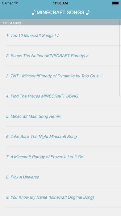 Cool Songs App For Minecraft (Fun Parodies - Sounds and Music) スクリーンショット