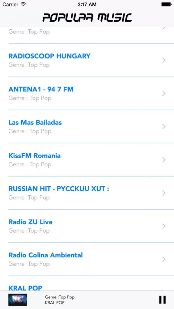 Top Popular Musics Songs: POP Radio Stations سکرین شاٹس