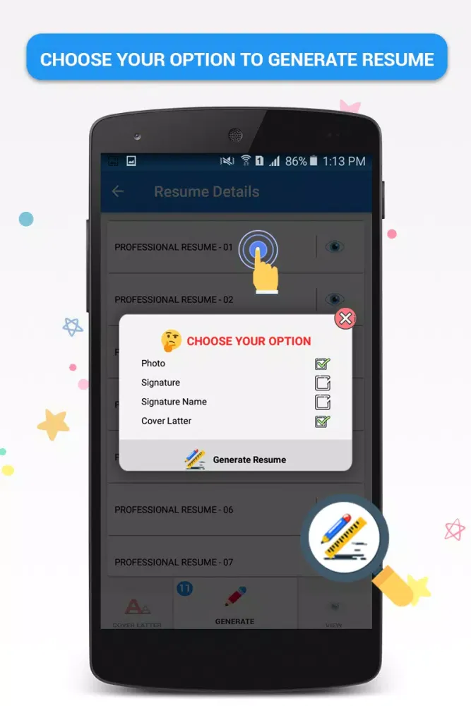 Pocket Resume Screenshots