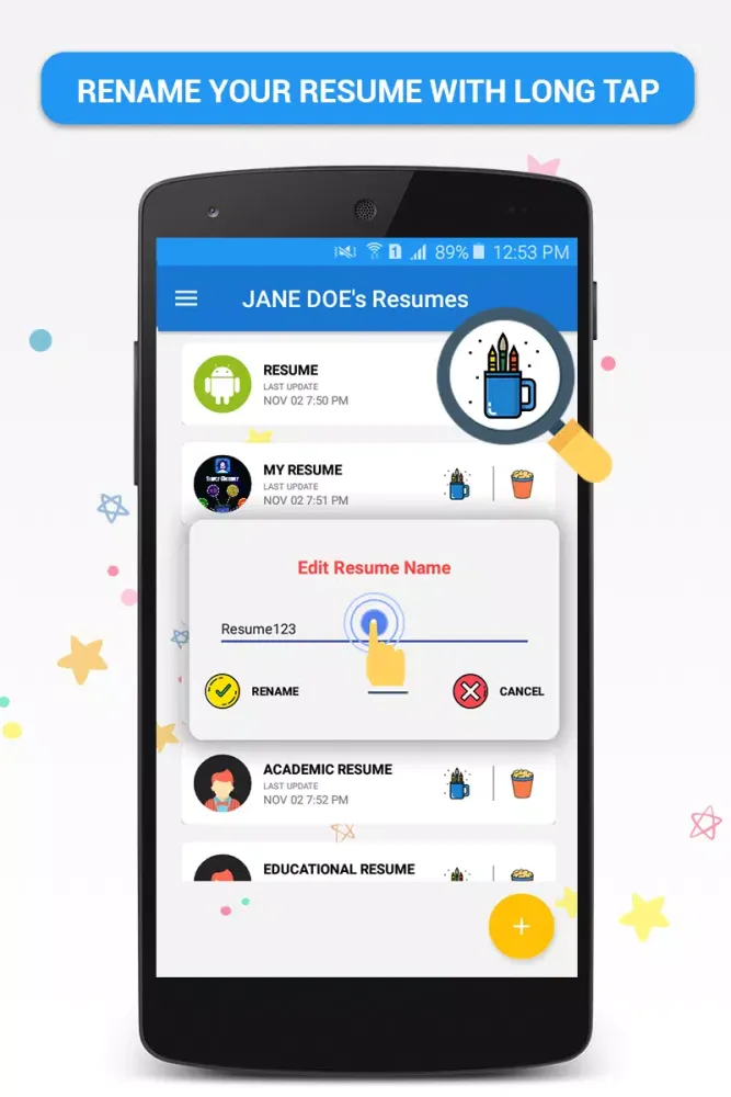 Pocket Resume Screenshots