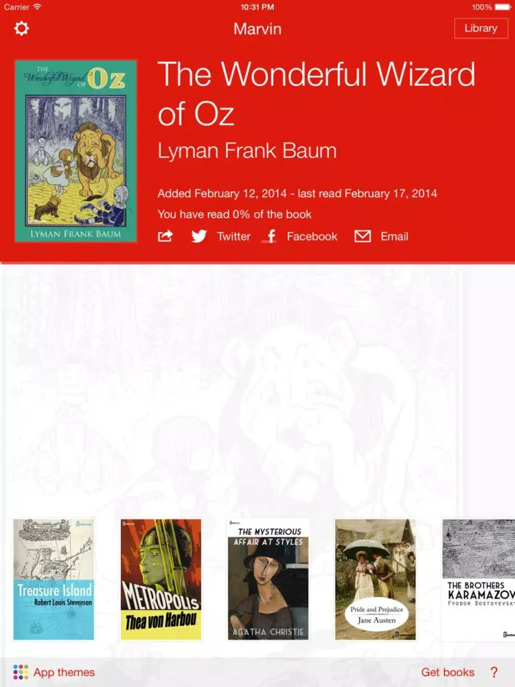 Marvin Classic - eBook reader for epub iPad  스크린샷