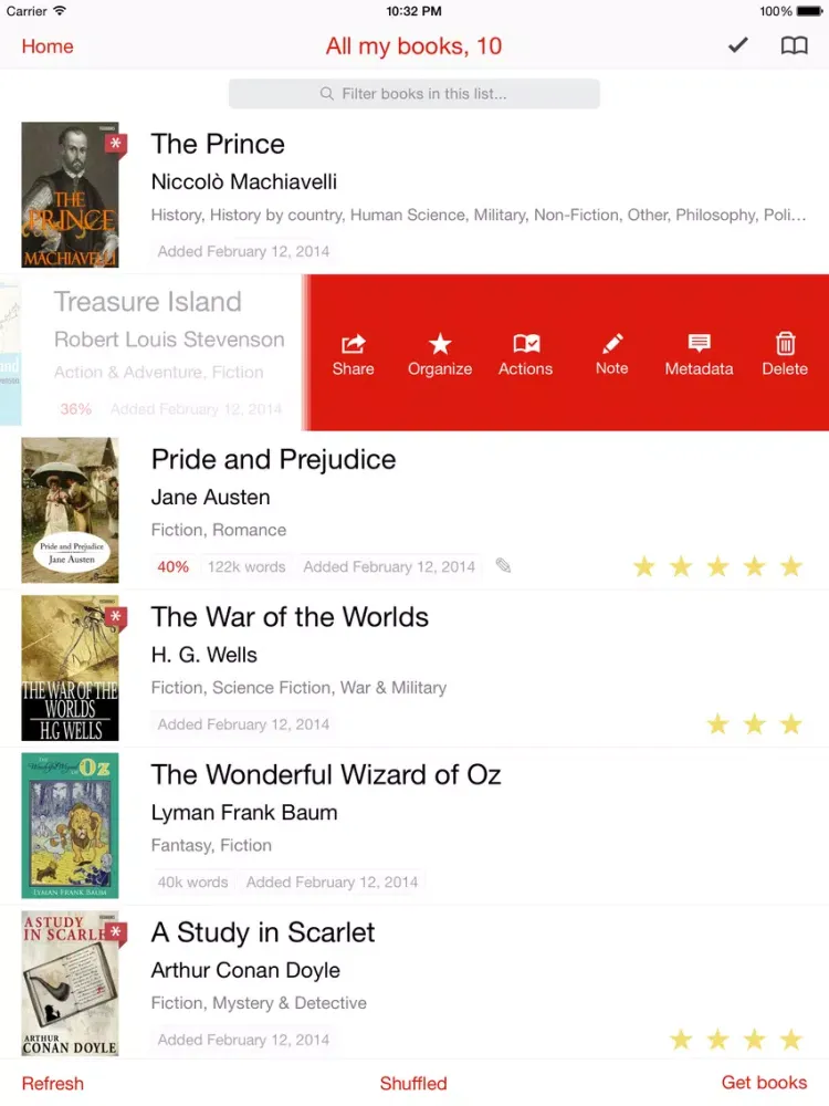 Marvin Classic - eBook reader for epub iPad  스크린샷