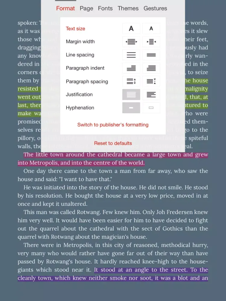 Marvin Classic - eBook reader for epub iPad  스크린샷
