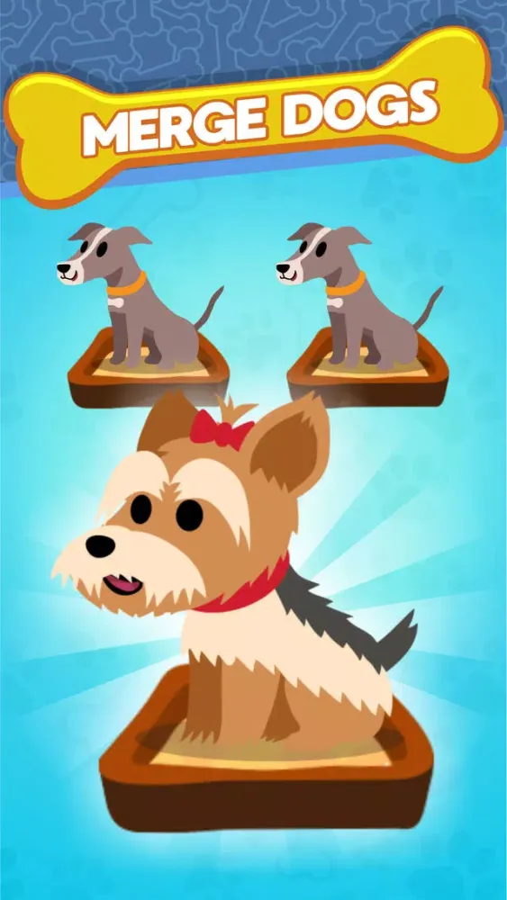 Tangkapan skrin Merge Dogs Clicker Game