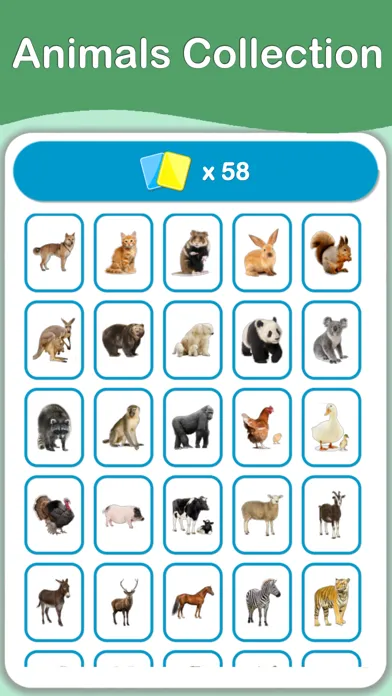 Capturas de tela do Animals Cards PRO