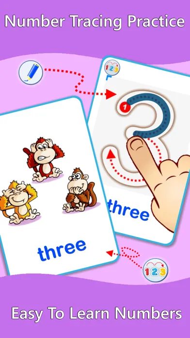 Capturas de tela do 123 Numbers Flashcards PRO