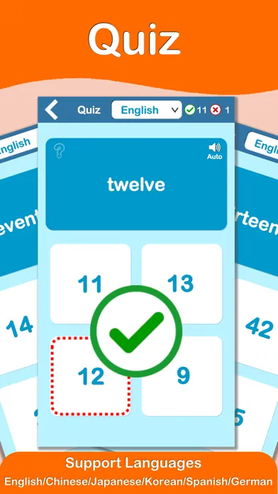 Capturas de tela do 123 Numbers Flashcards PRO