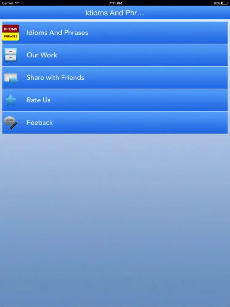 Learn Idioms And Phrases iPad  Screenshots