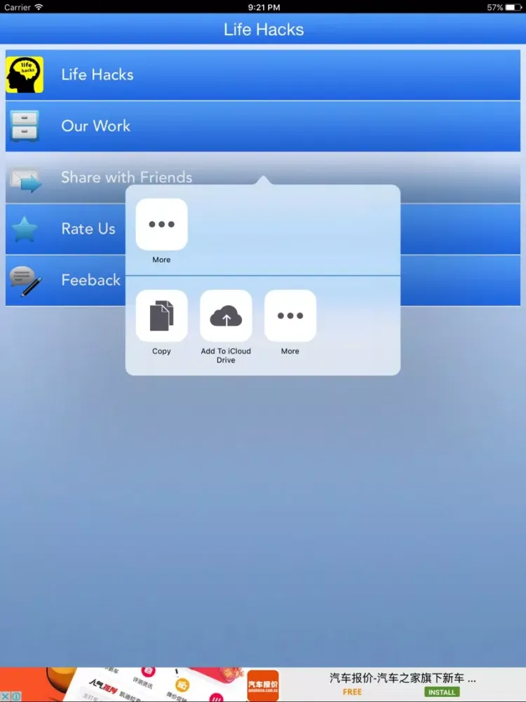 Capturas de tela do Amazing Life Hacks iPad 