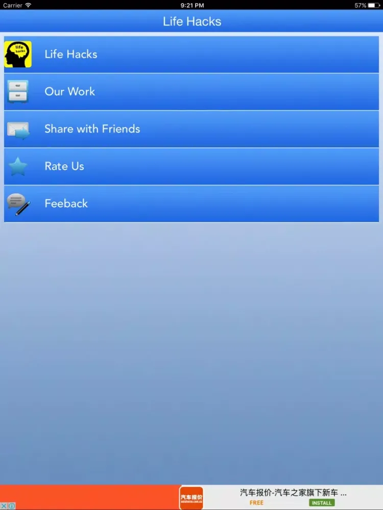 Capturas de tela do Amazing Life Hacks iPad 