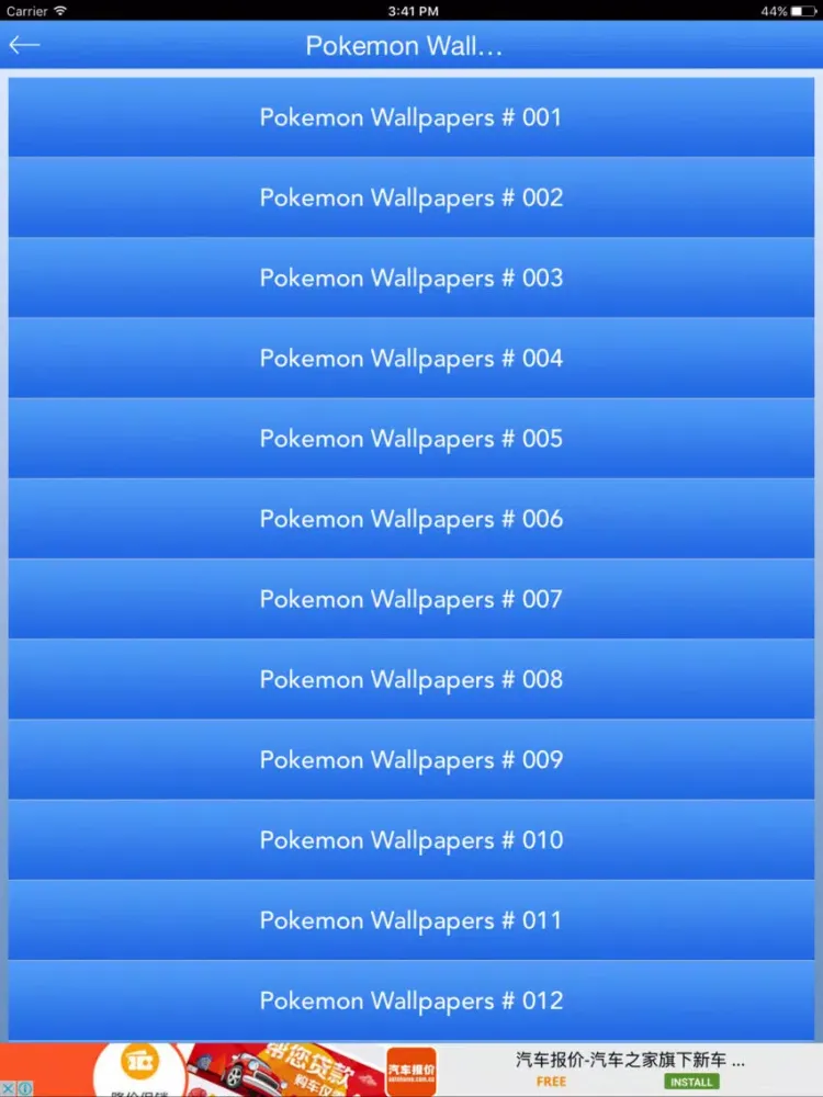 Capturas de pantalla de Pokemon Wallpapers HD iPad 
