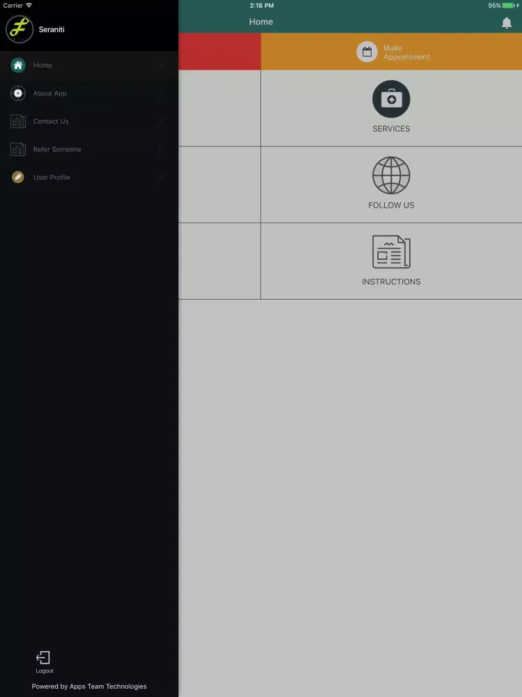Screenshot di Seraniti iPad 