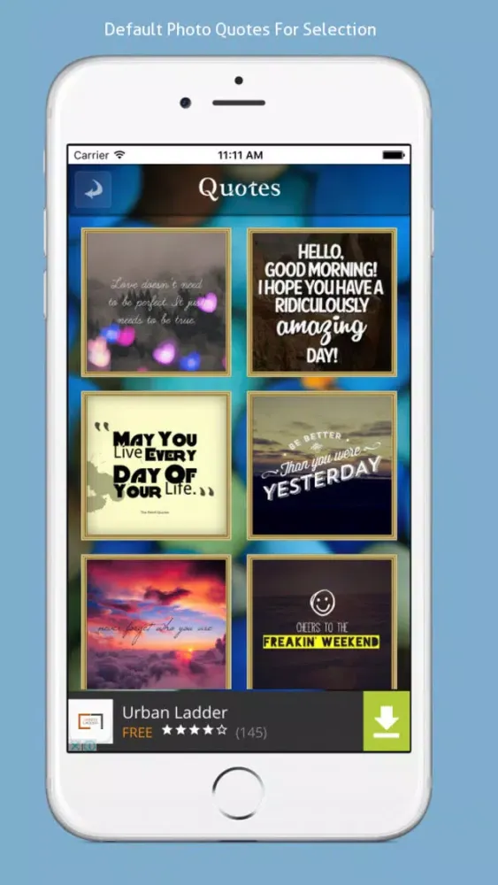 Tangkapan skrin Photo Quote Builder - Create and Share Photo Quote