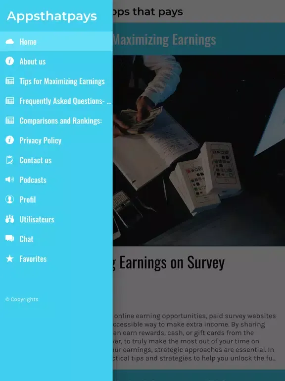 Capturas de pantalla de Apps & Websites That Pays iPad 