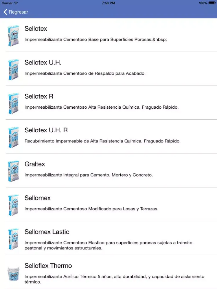 Captures d'écran de Retex: Catálogo de Productos iPad 