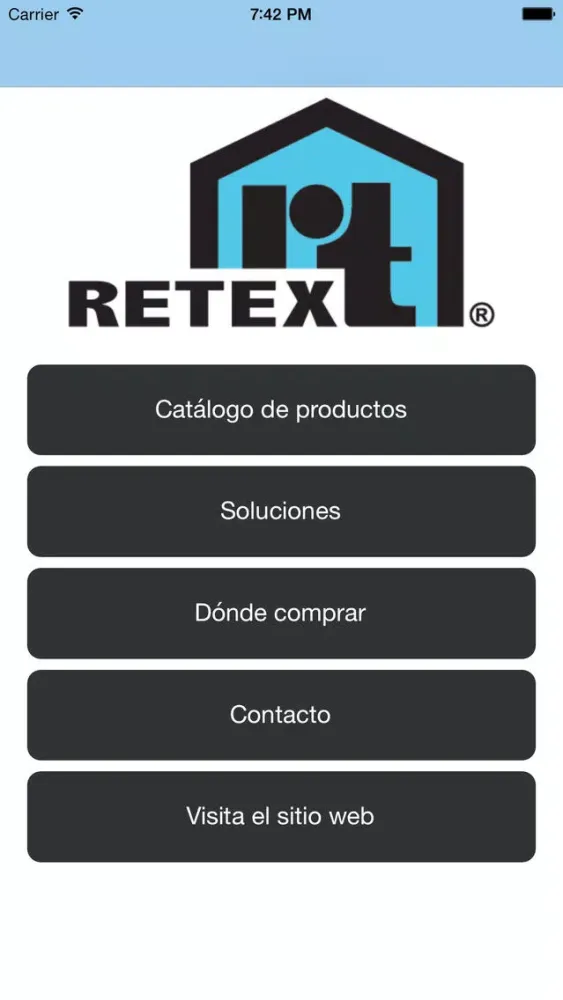 Captures d'écran de Retex: Catálogo de Productos