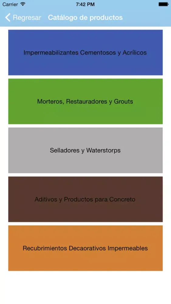 Captures d'écran de Retex: Catálogo de Productos