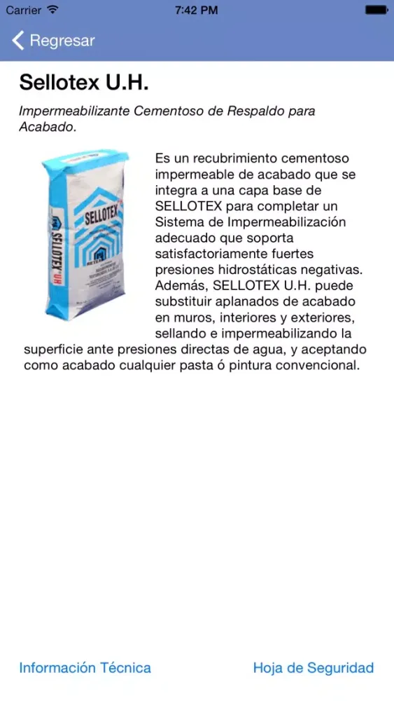 Captures d'écran de Retex: Catálogo de Productos