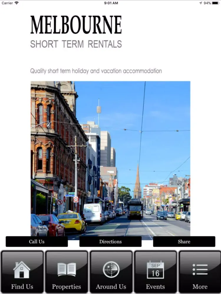 Tangkapan layar Melbourne Short Term Rentals iPad 