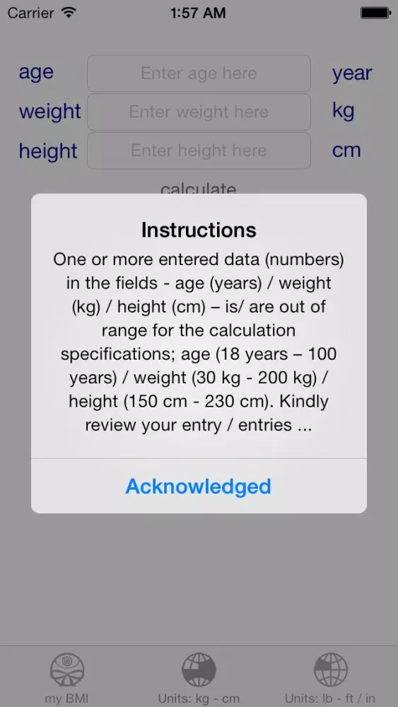 Captures d'écran de my Body Mass Index