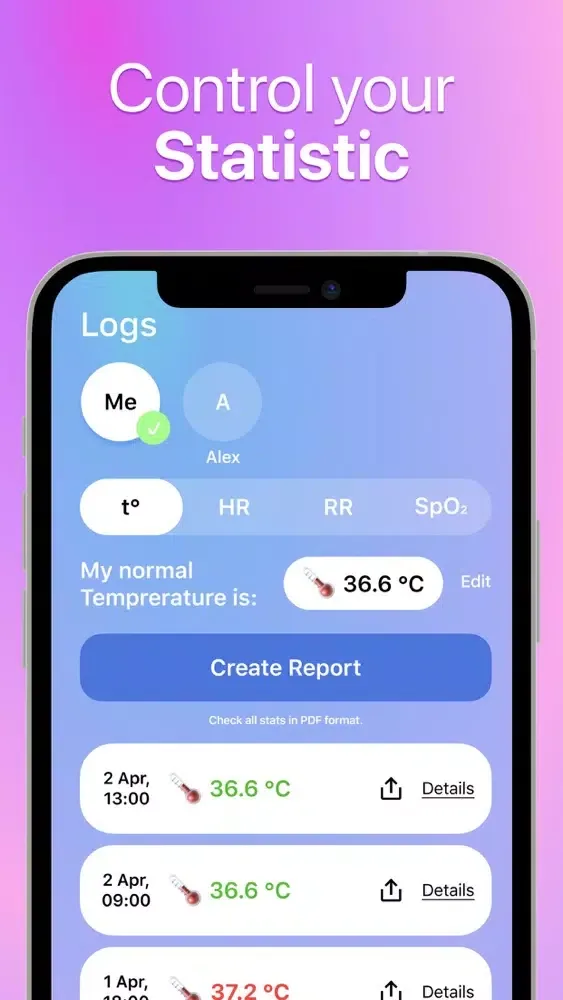 Body Temperature Tracker App應用截圖