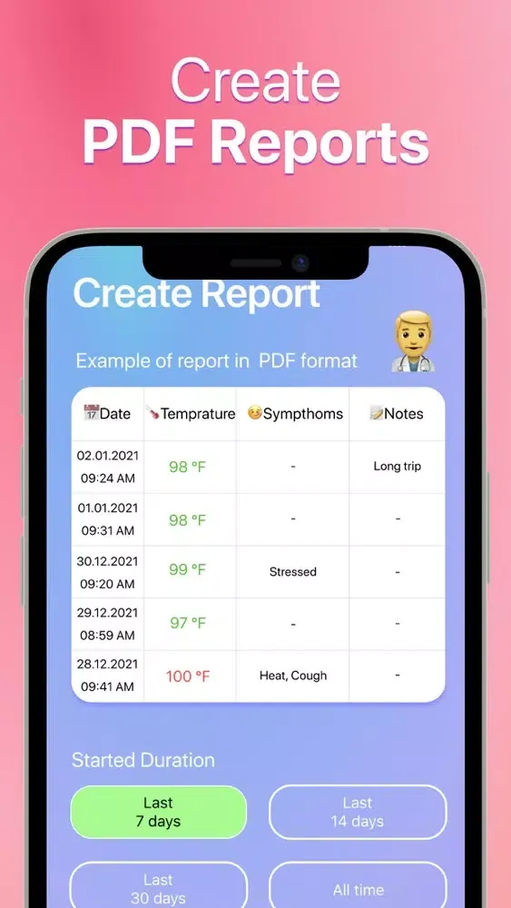 Body Temperature Tracker App應用截圖
