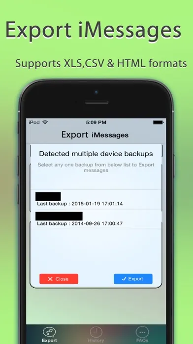 Export Messages - Save Print Backup Recover Text SMS iMessages Ekran Görüntüleri