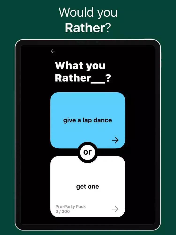 Would You Rather? Dirty Game iPad 應用截圖