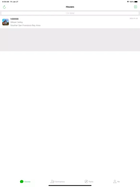 Ảnh chụp màn hình của ManageHouse iPad 