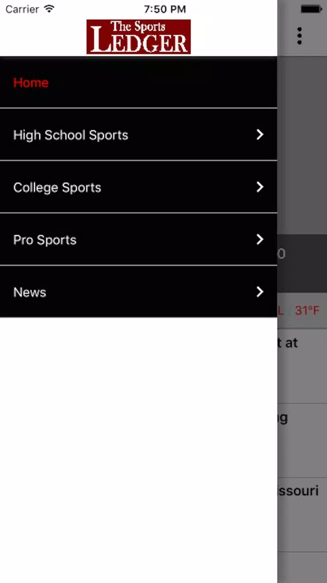 Ảnh chụp màn hình của Sports Ledger