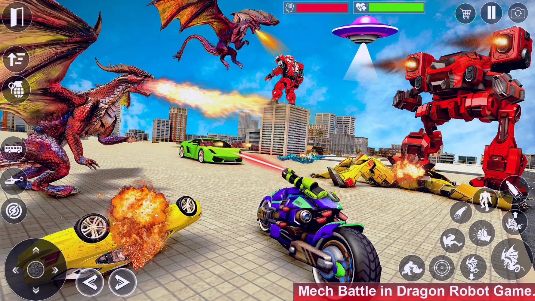Dragon Robot Car Games 3d Screenshots