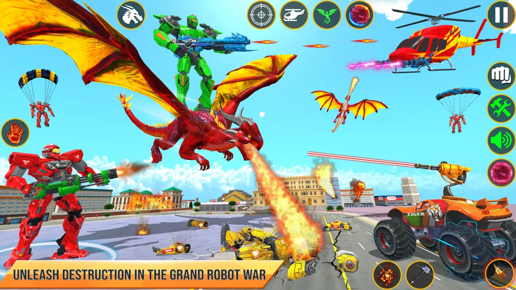 Dragon Robot Car Games 3d Screenshots