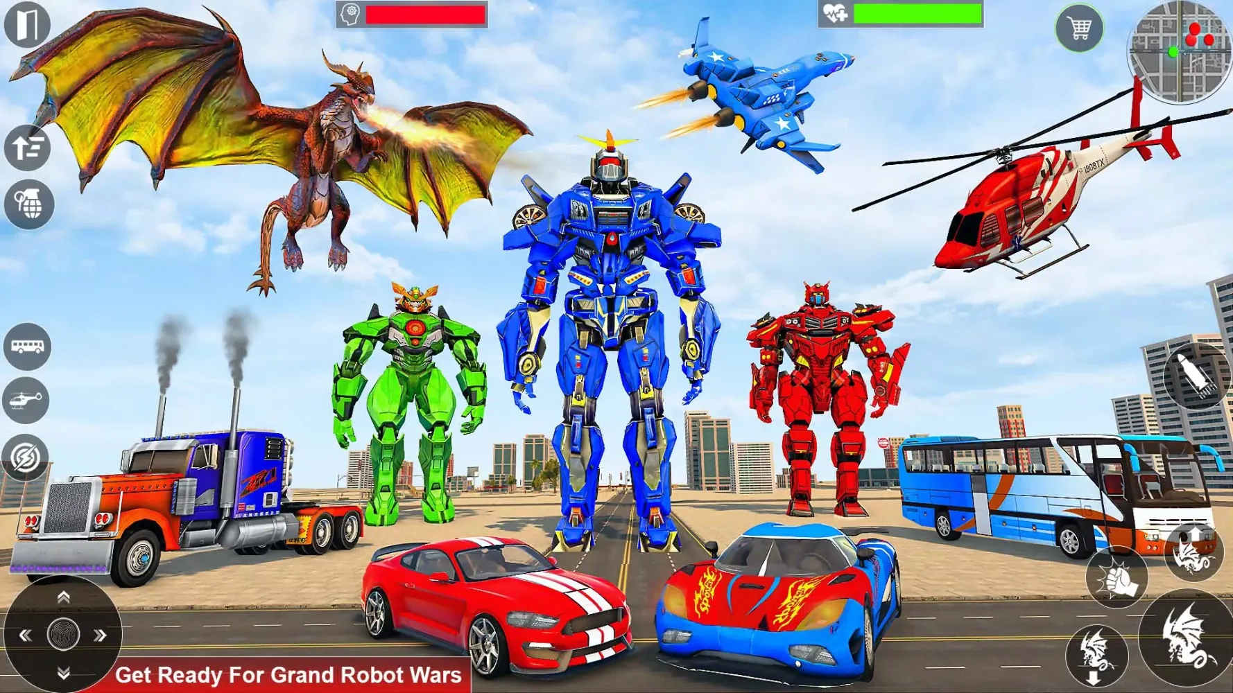 Dragon Robot Car Games 3d Screenshots