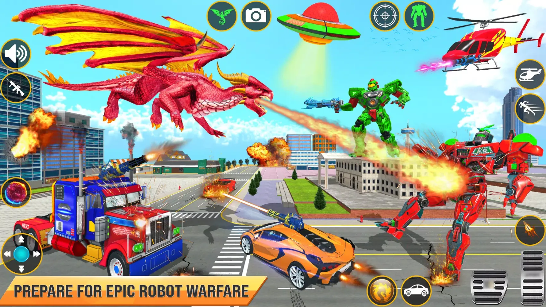 Dragon Robot Car Games 3d Screenshots