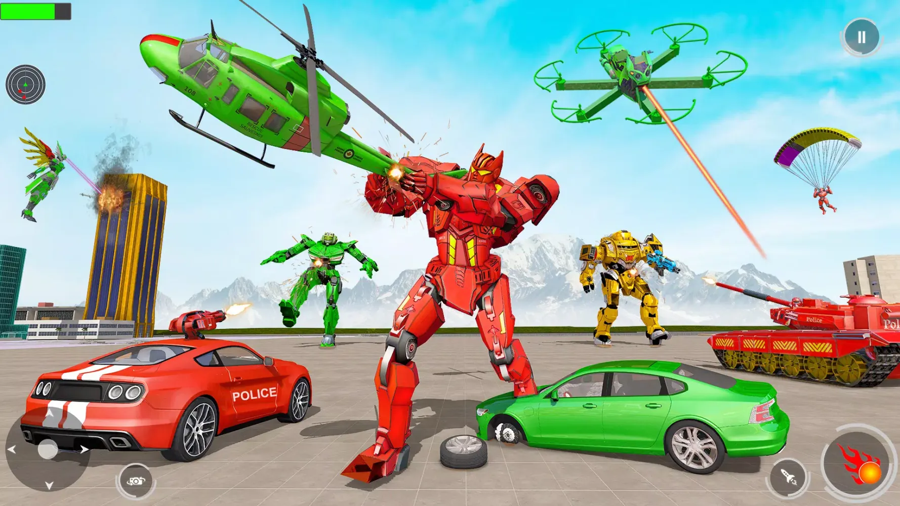 Police Tank Robot Transform 3d Screenshots