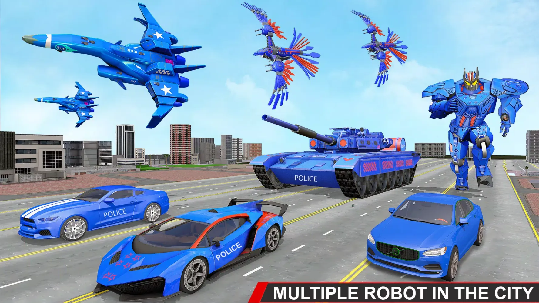 Police Tank Robot Transform 3d Screenshots