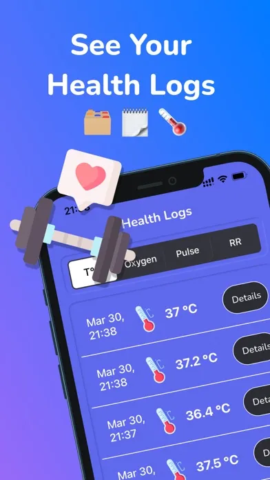 تصاویر Log Body Temperature App fever