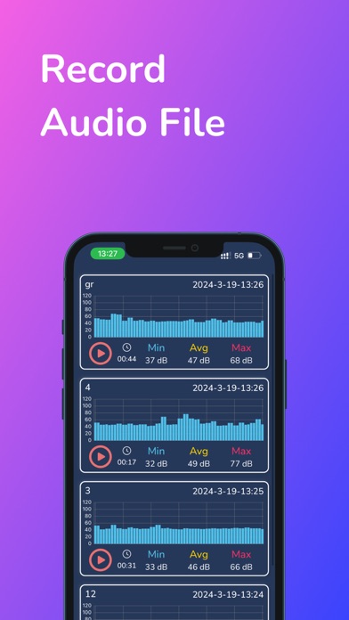 Sound Decibel Reader dba meter Screenshots